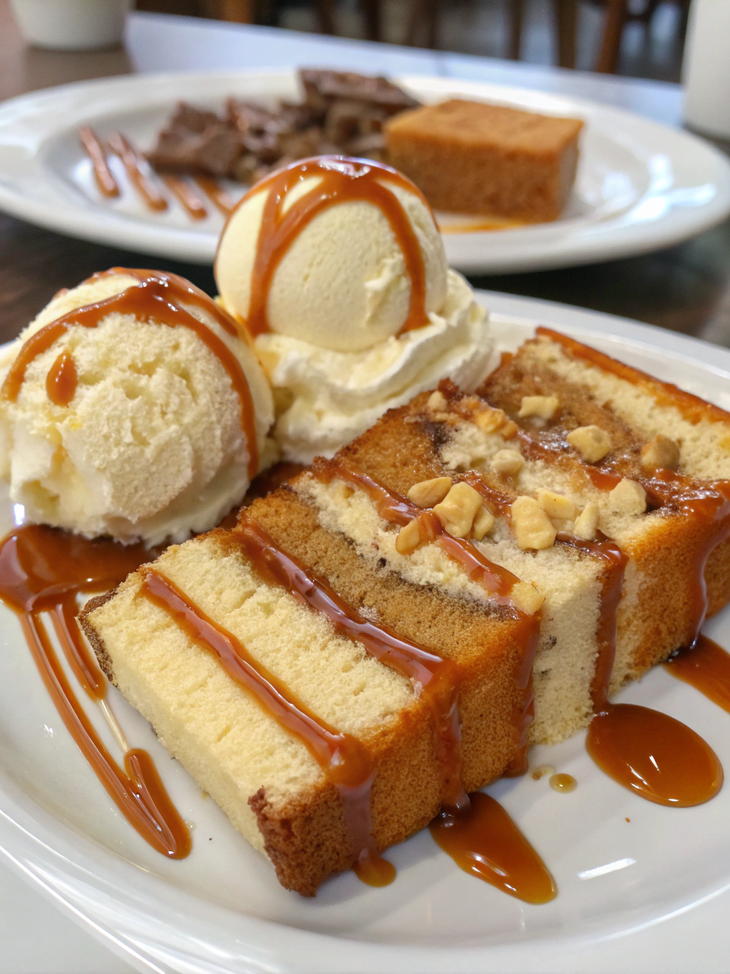 Bolo de sorvete com calda de caramelo 3