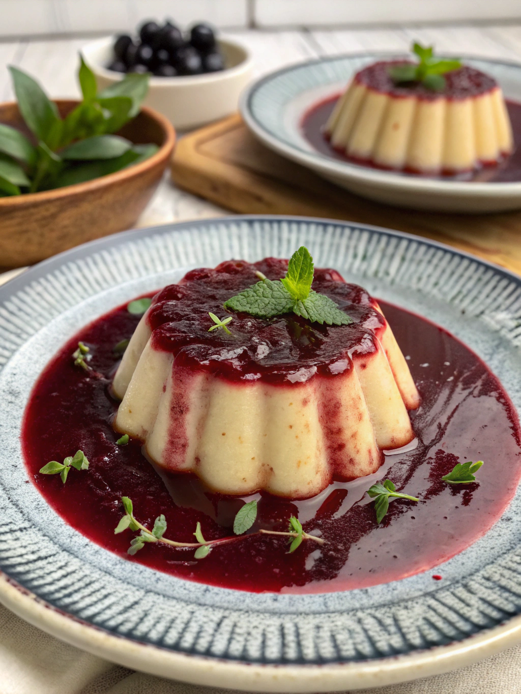 Sagu de vinho tinto com creme ingles 3