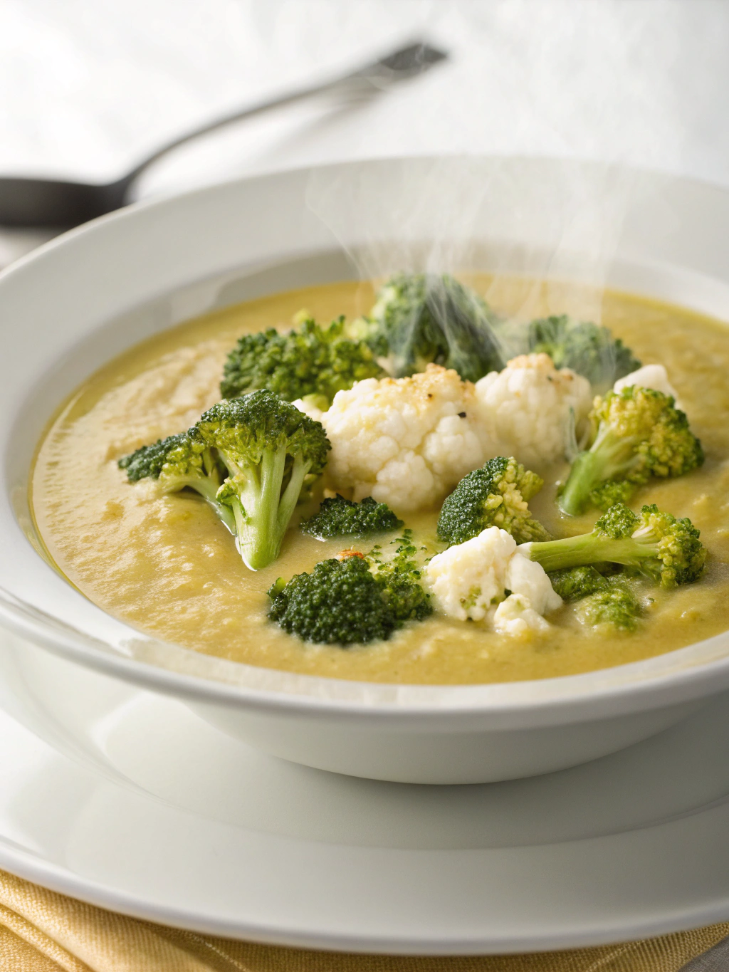 Sopa creme de brocolis e couve flor 3