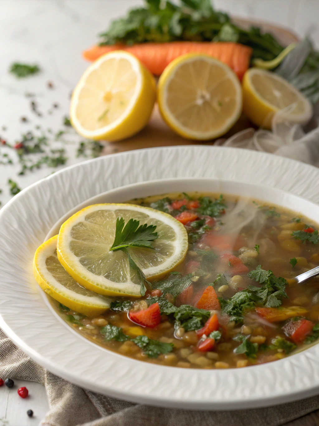 Sopa de lentilha perfumada com limao 3