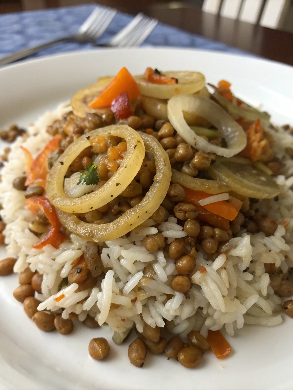 arroz lentilha cebola 3